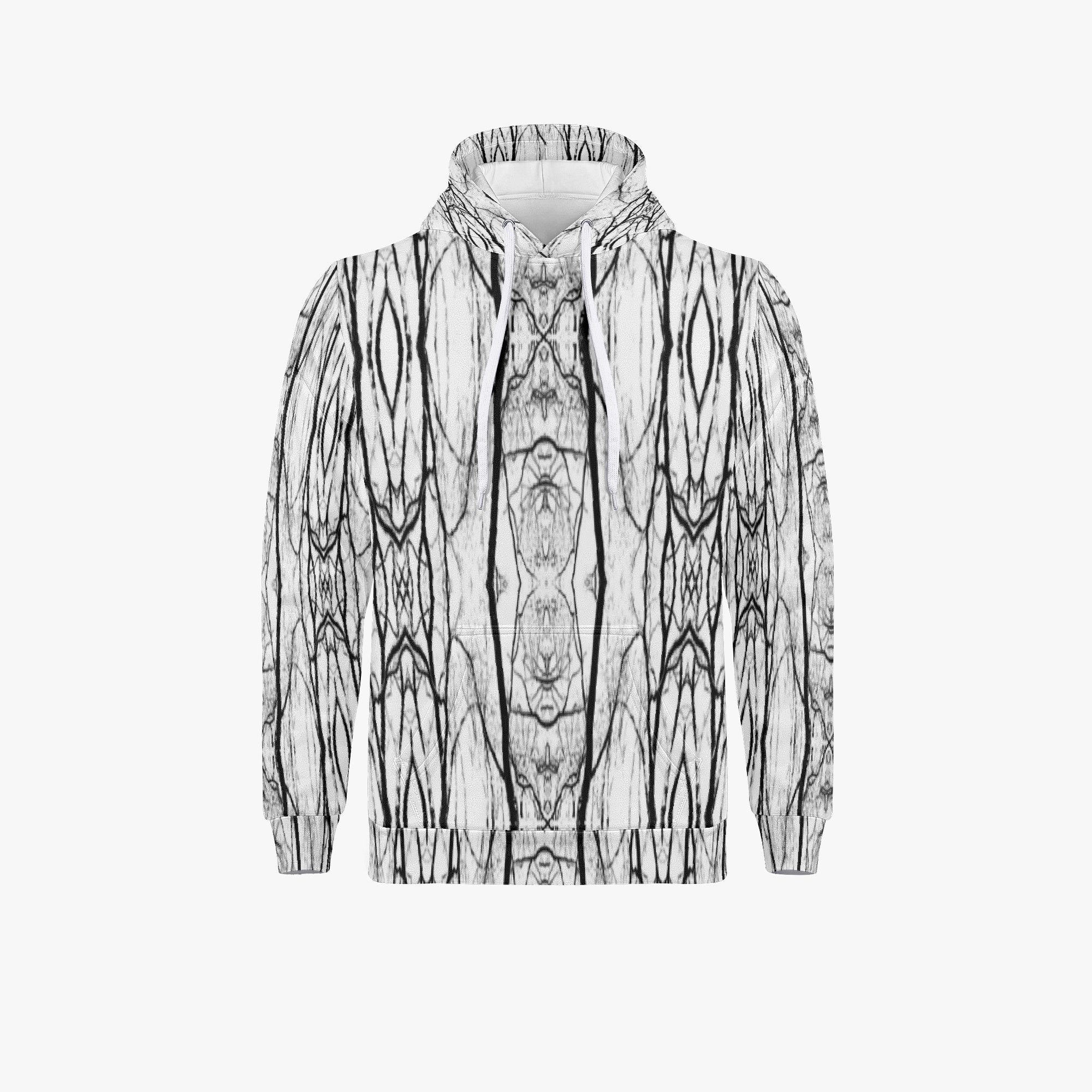 203. Unisex Trending Hoodie Black and white pattern mix