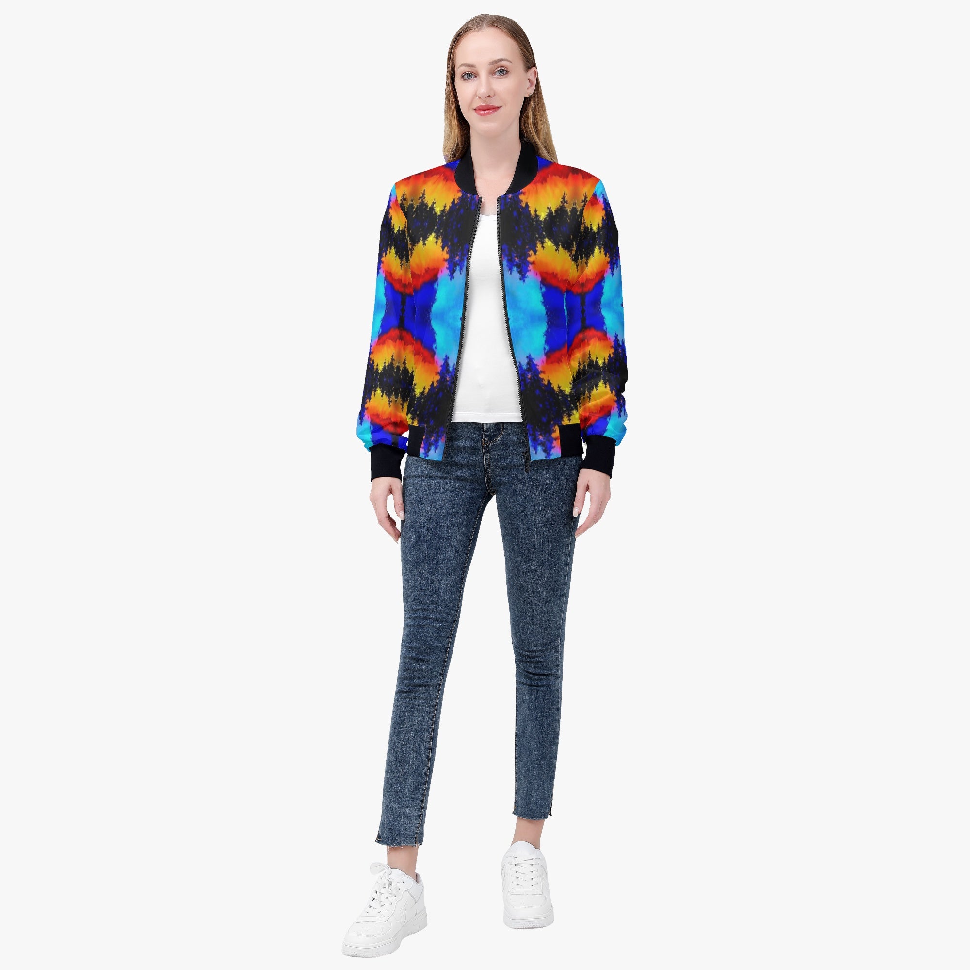 228. Women's Bomber Jacket Tropical Sky