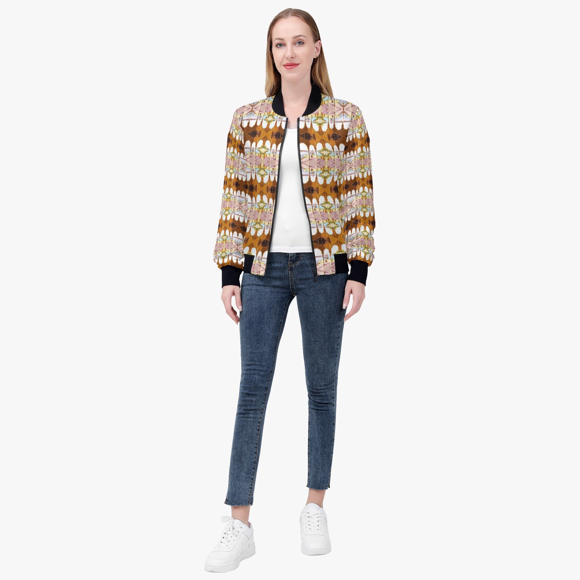 228. Women's Bomber Jacket Temple beauty effect