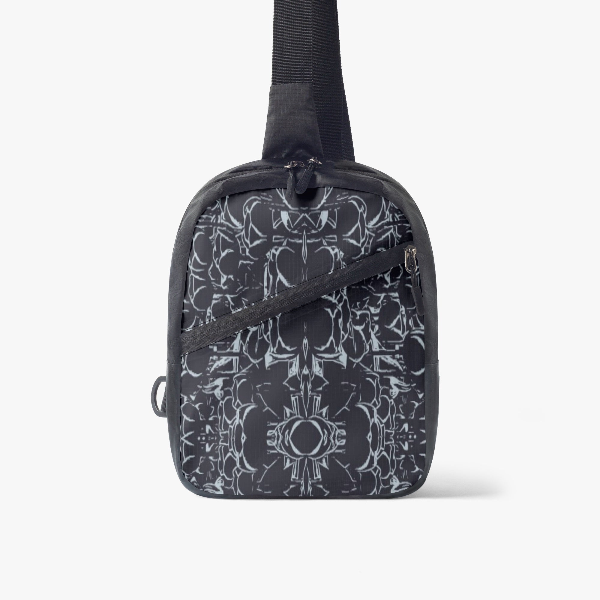 1179. Shoulder Bag Black rose effect