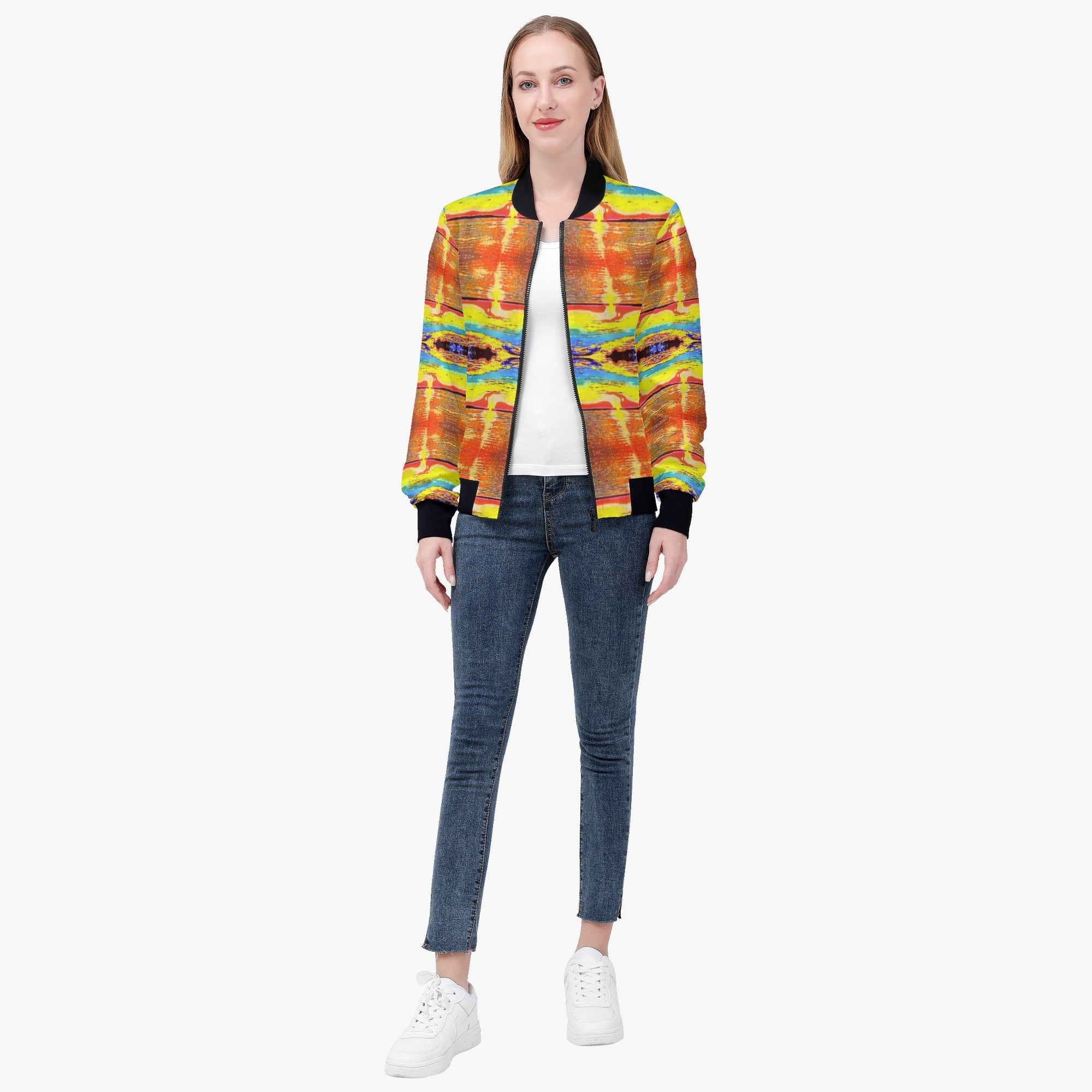 228. Women's Bomber Jacket Sunset Spring