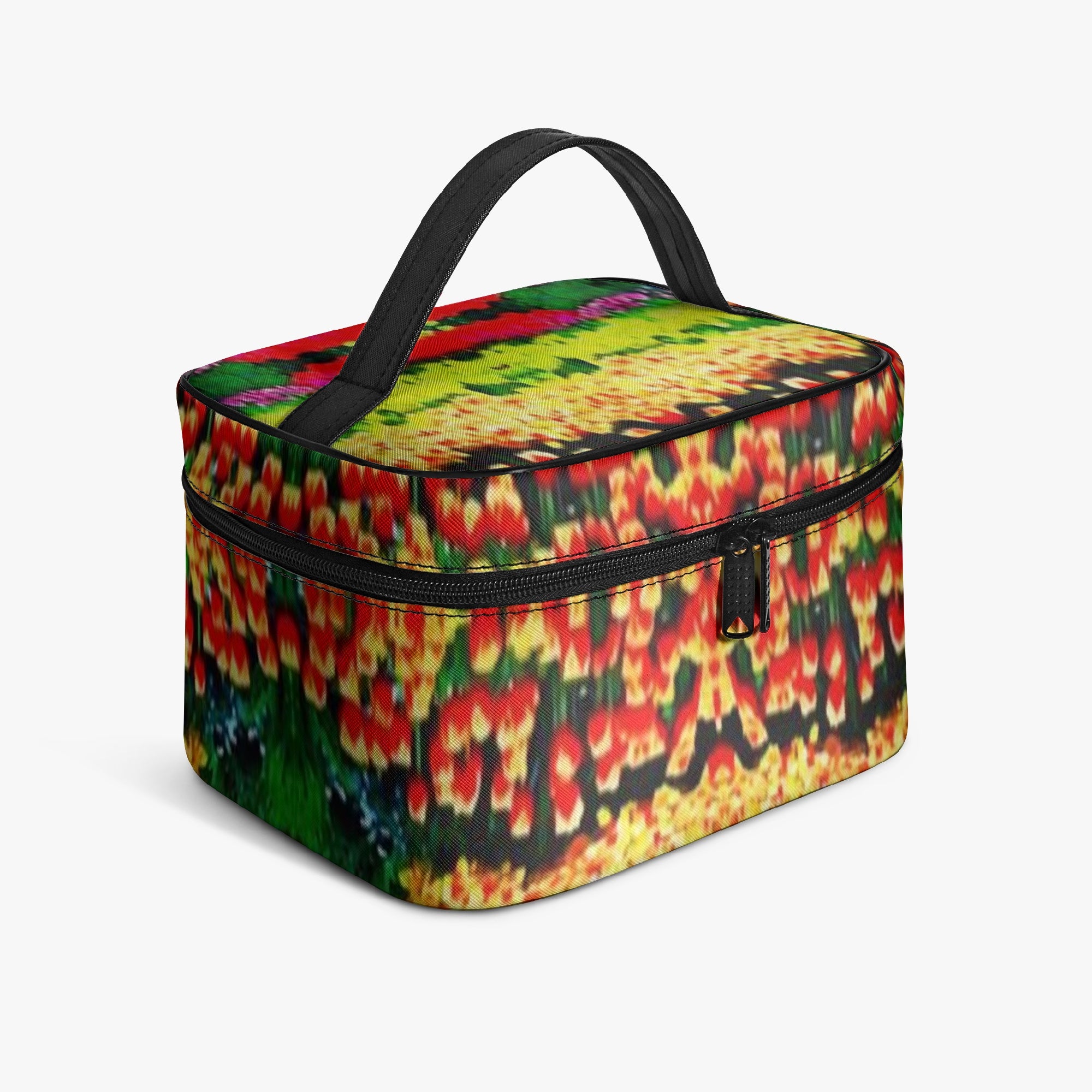 1195. Travel Makeup Bag Rainbow Roses Effect