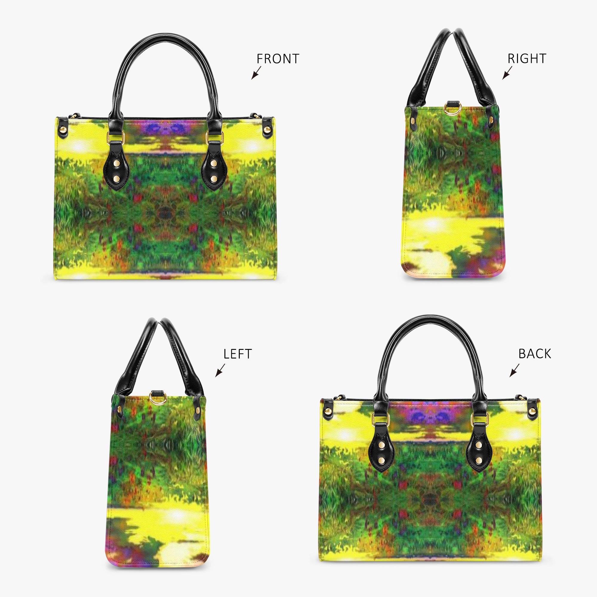 971. Concise Type Women's Tote Bag Tie Dye Nature Flow