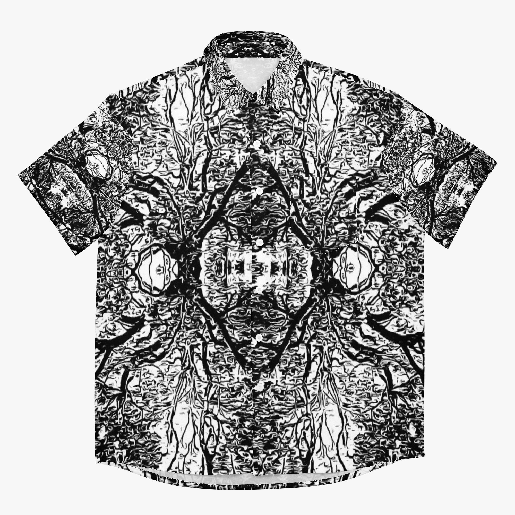 910. AOP Hawaiian Shirt Shadow waves
