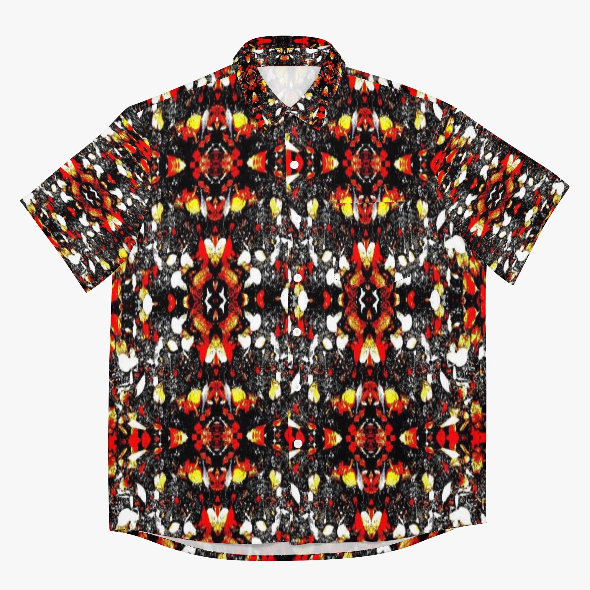 910. AOP Hawaiian Shirt Native Indian pattern effect