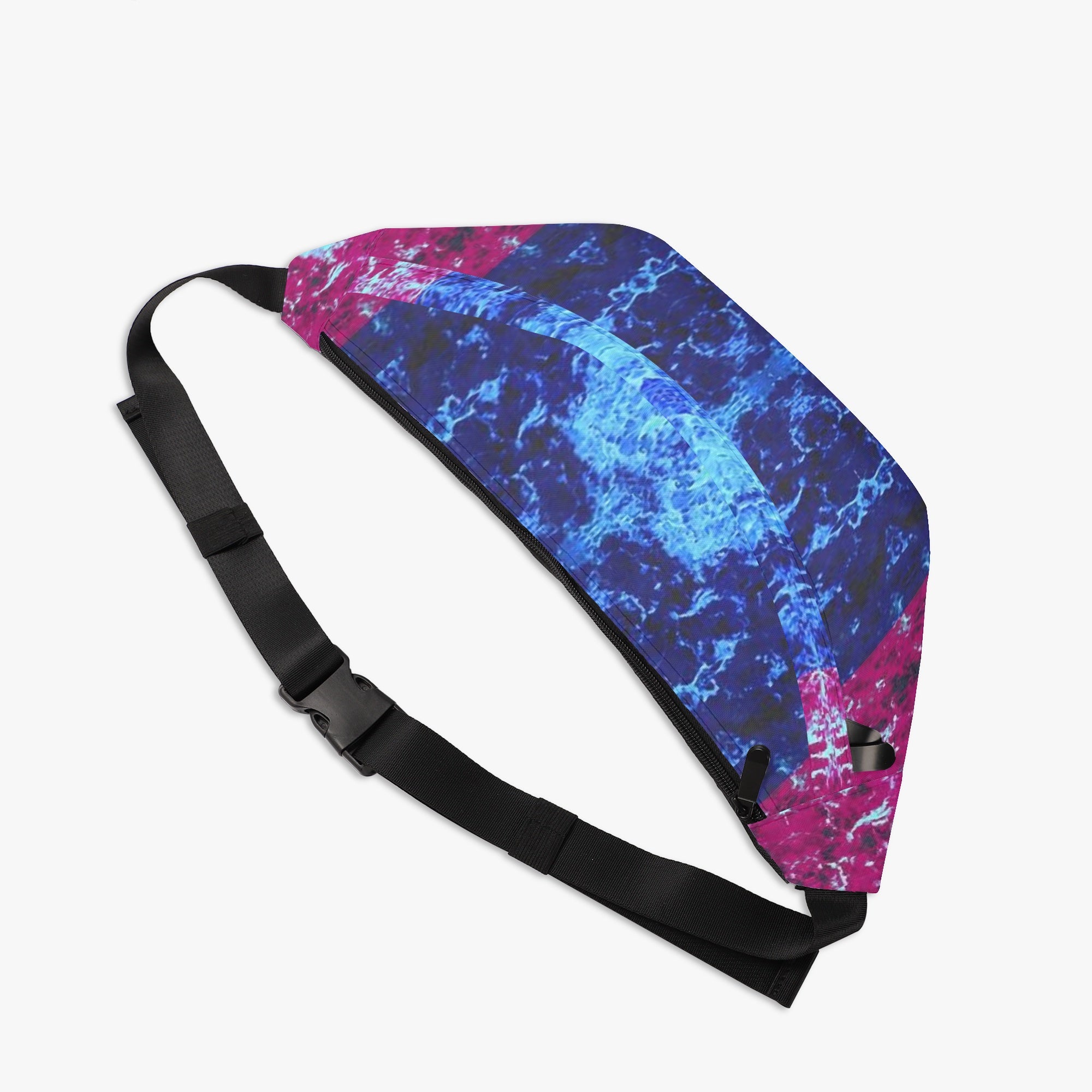 592. Athleisure Fanny Pack Blue and pink magic mix