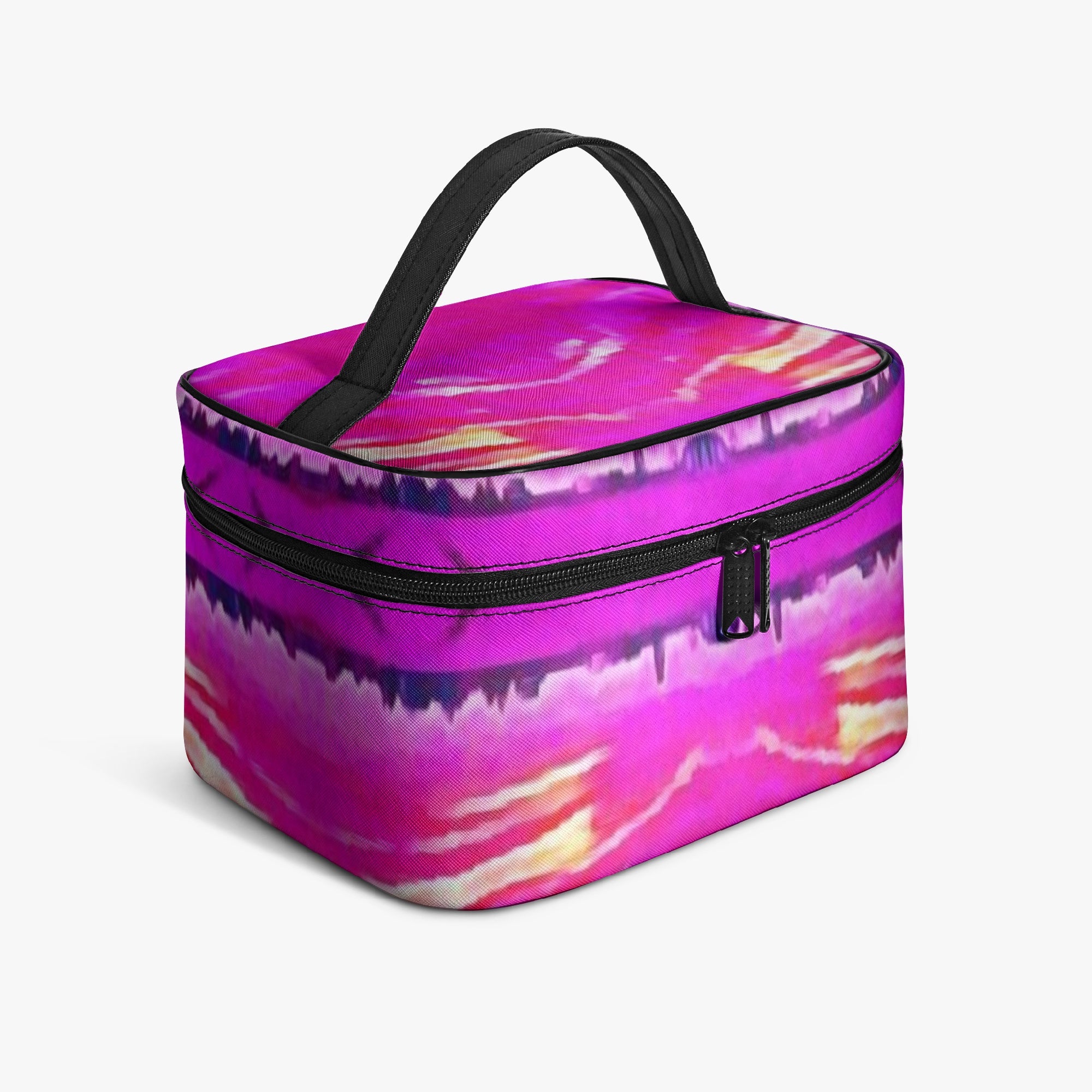 1195. Travel Makeup Bag Pink Stich Effect