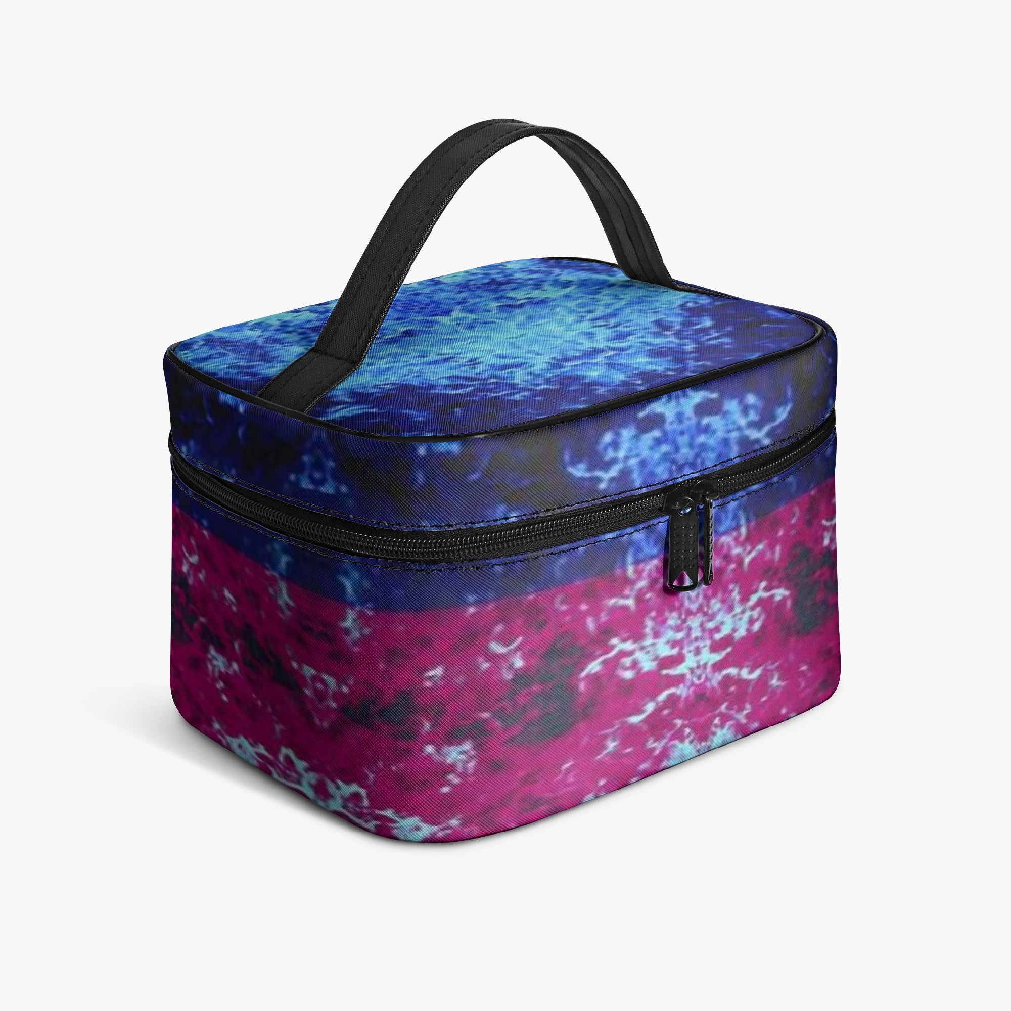 1195. Travel Makeup Bag Blue and Pink Magical Effect