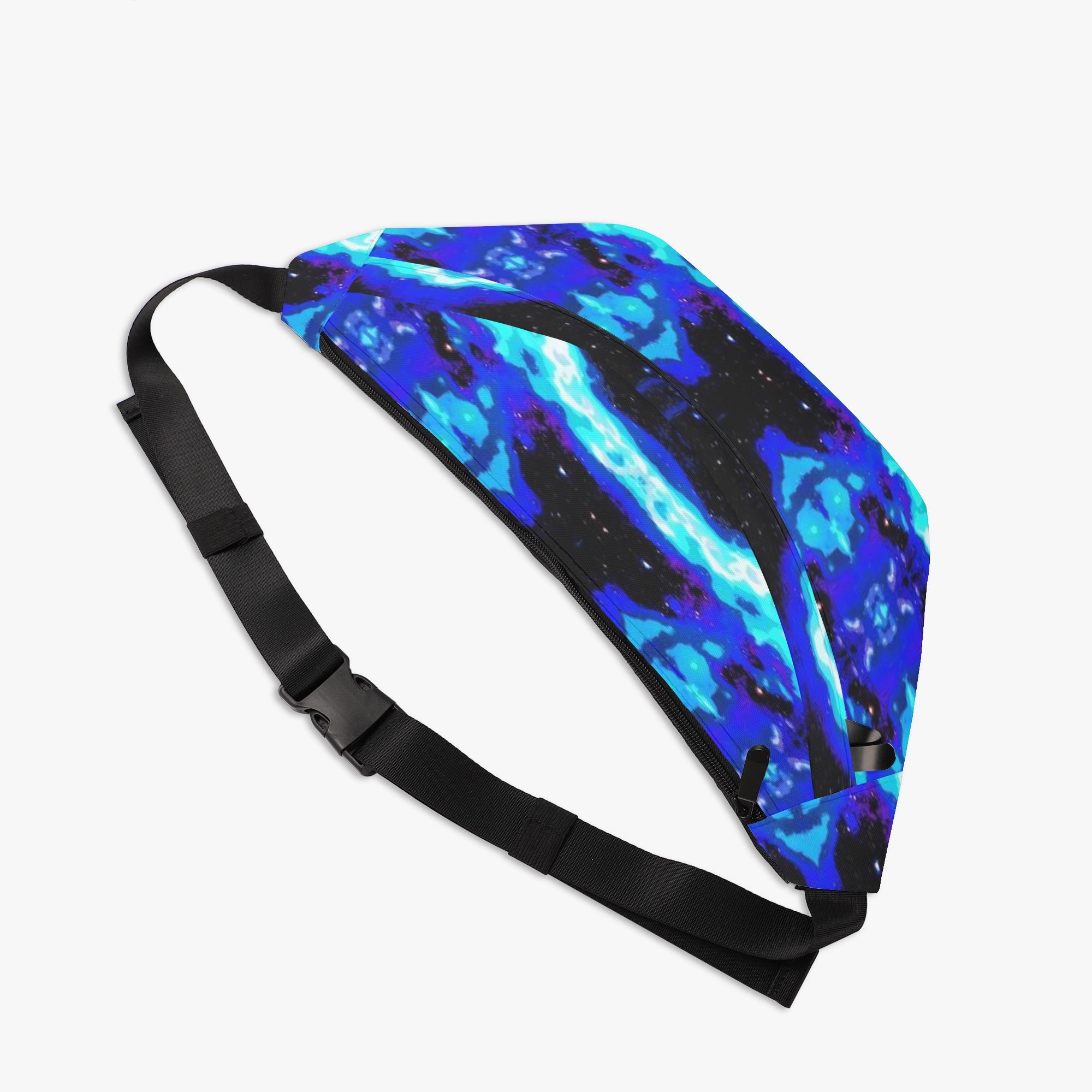 592. Athleisure Fanny Pack Blue neon night waves