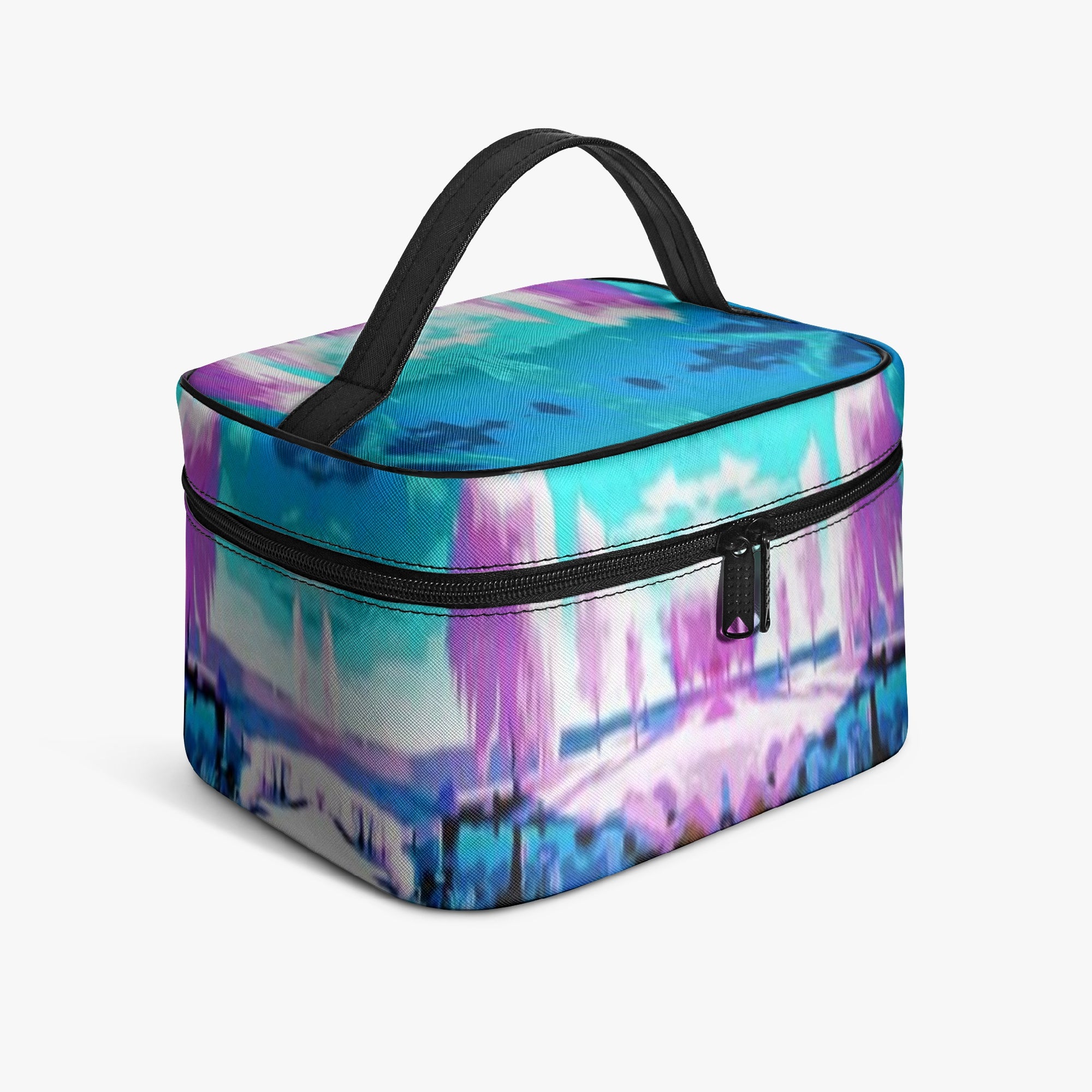 1195. Travel Makeup Bag Tie Dye Pink Stich Wave
