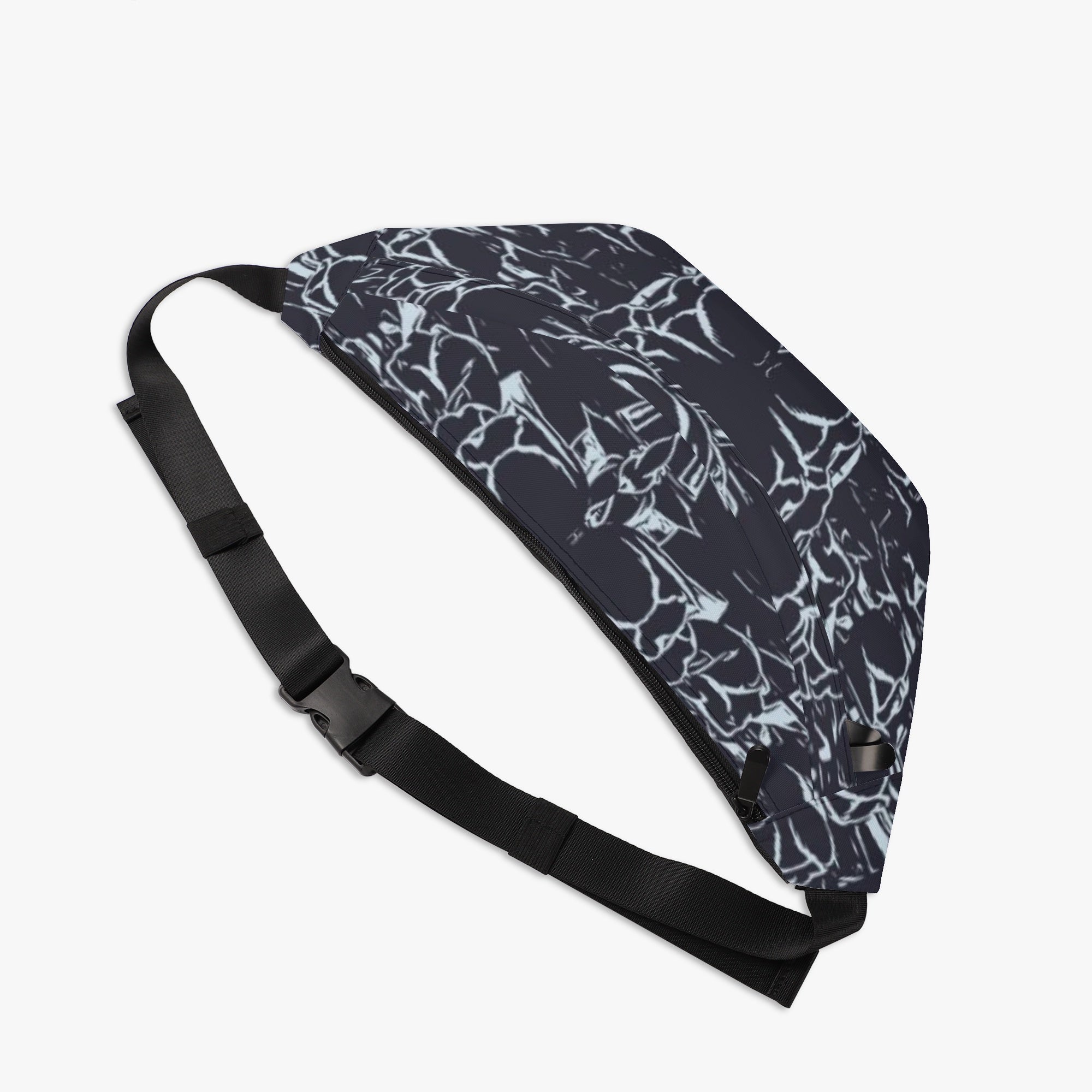 592. Athleisure Fanny Pack Black rose effect