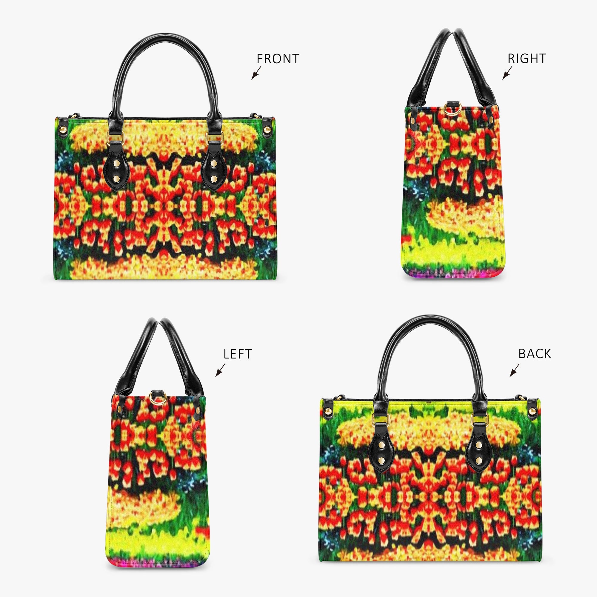 971. Concise Type Women's Tote Bag Rainbow X Effect